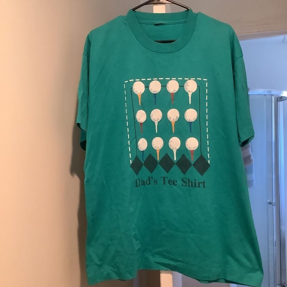 Vintage vtg graphic designer art screenprint size large no tags tee T-shirt blue